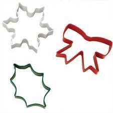 CHRISTMAS Cookie Cutter SNOWFLAKE Holly BOW Biscuit BAKE Decorate XMAS 