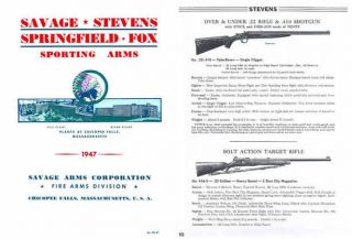 SAVAGE ARMS 1972 Firearms Ammunition gun catalog