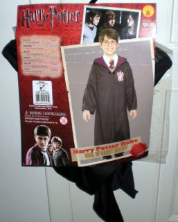   Potter Gryffindor Robe + Clasp Childs Costume Boys Girls S 4 6 NEW