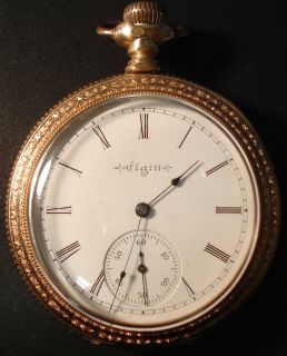 Circa 1899 Elgin Pocket Watch Crescent 20 Yr. Case Winds, Sets 