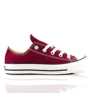 Converse All Star Ox Chuck Taylor Burgundy Canvas Trainers Sizes 3 12