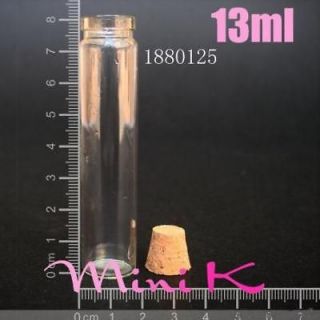 25x Clear Plastic Empty Test Tube Shape Make Wish Bottles 80x12x12mm 