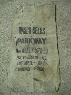   WASCO Grains Feed Seed Sack Bag CINCINNATI OHIO Americana Corn Grain