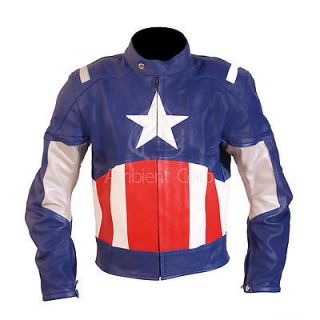   Assembled Captain America Genuine Leather Jacket NWT Chris Evans