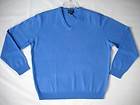 NWT $160 Mens Macys Club Room 100% Cashmere French Blue Sweater XL