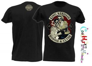 King Kerosin Bonnie & Clyde R.I.P Rest in peace Mens Shirt punk Rat 