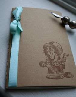 ALICE IN WONDERLAND MAD HATTER JOURNAL/NOTEBO​OK Party Weddi​ng 