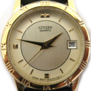 BRA CLIP or VINTAGE CITIZEN Womens Ladies Gold Wristwatch WATCH 