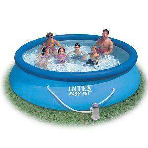 Intex Easy Set 12 ft By 30 Round Above Ground Inflatable Pool Set 