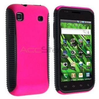 Black Hot Pink Hybrid Dual Flex Hard Case For Samsung Galaxy S 4G T959 
