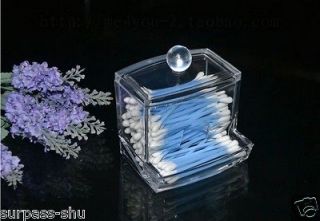 new Clear Acrylic Q Tip Cotton Swab stick Box Storage Cosmetic Makeup 