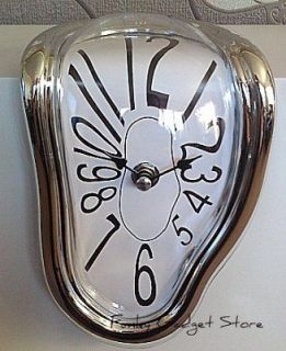 Unusual Salvador Dali Style Melting Clock Novelty Gift Home Decor NEW