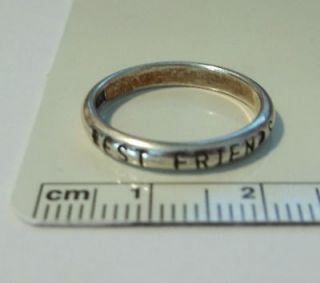 size 6 Sterling Silver says Best Friends Ring