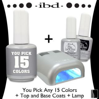   CHOOSE 15 UV Nail Polish Color Top Base Coat Silver LED Lamp Curing