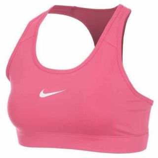    Pink White NIKE Womens Pro Combat Compression Sports Bra L (Large