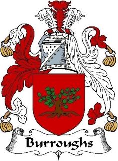 Family Crest, Coat Of Arms 6 Decal  Scottish  Burroughs