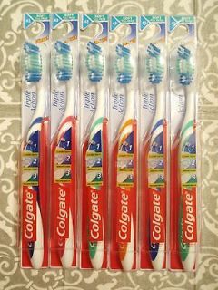NEW 6 PACK COLGATE TRIPLE ACTION FULLHEAD SOFT TOOTHBRUSHES