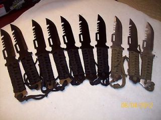   Color 7 Black  10 Survival knives wholesale hunting fishing bug out