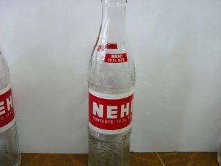 Lot 6 NEHI Soda Pop Bottles 10 oz ACL 1973 vintage old collectible 