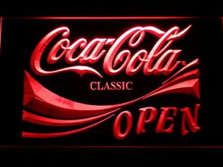 039 r Coca Cola OPEN Bar Neon Light Sign