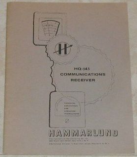 HAMMARLUND HQ 145 Communications Receiver Manual