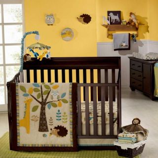   Tree Leaf Themed Neutral Baby Boy 8p Crib Bedding Set Room Collection
