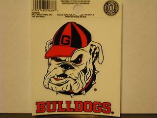 Georgia Bulldogs Static Cling Sticker NEW Window or Car NCAA UGA
