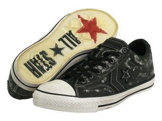 CONVERSE BY JOHN VARVATOS STAR PLAYER OX BLACK AND OFF WHITE LOW TOP 