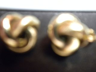   TWISTED KNOT CLIP ON EARRINGS, QUALITY AND CLASSIC,VINTAGE,MOD,MODERN