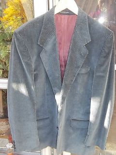 Corduroy CORD MENS Cotton Gray Coat Sports Blazer Jacket size 40R DE 
