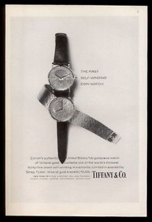 1974 Corum US $20. gold coin watch photo Tiffanys vintage print ad