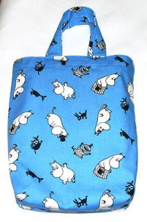 Moomin Small Blue Canvas Tote Bag & Apron Finlayson Fabric