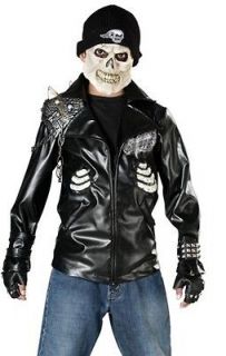 Kids Biker Skeleton Ghost Rider Halloween Costume