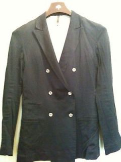   Sailor style Blazer Jacket Top Dark Royal Blue cotton S or 8 10UK used