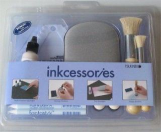 INKCESSORIES KIT Tsukineko Sponge Brush Ink Storage Kit