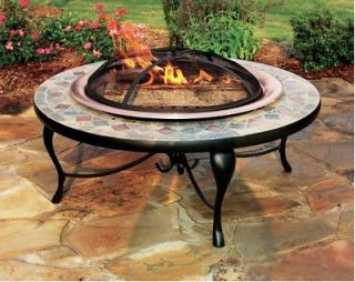   DirectAD658C 40 in. Copper and Slate Fire Pit Table with Copper Bowl