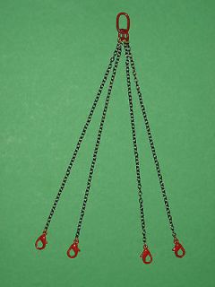 Model Crane Accessory   Red 4 Leg Chain Sling 6m   Scale 150