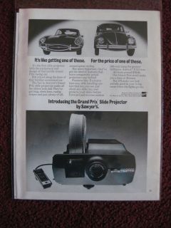 1971 Print Ad GAF Sawyers Slide Projectors ~ The Grand Prix