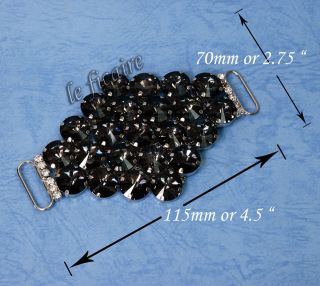 Black Crystal Rhinestone Jewelry Part Any Accessory Making Bracelet x 