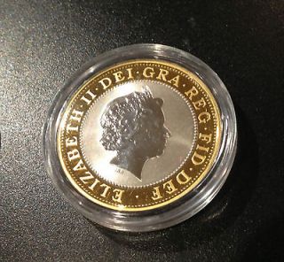 Two 2001 Canada British Cameo/Circle Disc 24 22 Karat Gold Sterling 
