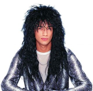 80s Hair Metal Rock Deluxe Black Slash Wig Motley Crue