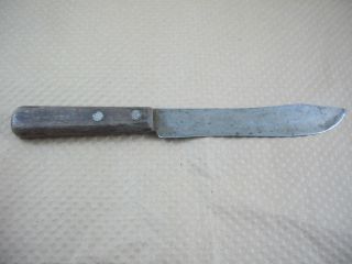Vintage Dunlap Carbon Steel USA Kitchen Utensil Butcher Knife