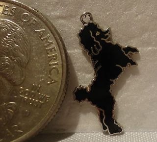 RARE RL Griffith in USA sterling silver enamel *Black Poodle* charm 