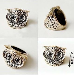 Hot Fashion Vintage Retro Style Owl Shape Ring Free Shipping Rings