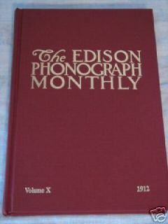 Scarce Edison Phonograph Monthly Collector Book #10 NEW