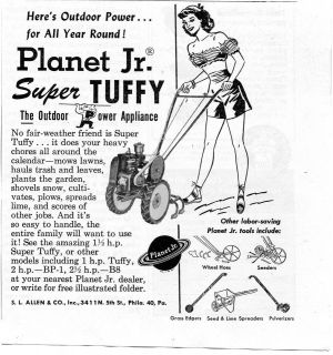 1954 Planet Jr Super Tuffy Outdoor Power Appliance Ad