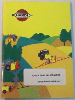 Hardi 1987 Power Trailer Sprayers Owners Manual