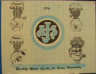 1956 A J S Quality Motor Cycles For Every Occasion Sales Booklet 