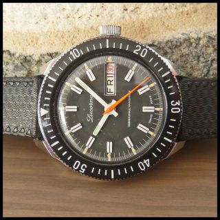 NOS 1970s LUCERNE Sport Diver Vintage Watch; HW Baumgartner Frères 
