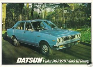 Datsun Nissan Violet 1977 78 UK Market Sales Brochure 140J 160J SSS